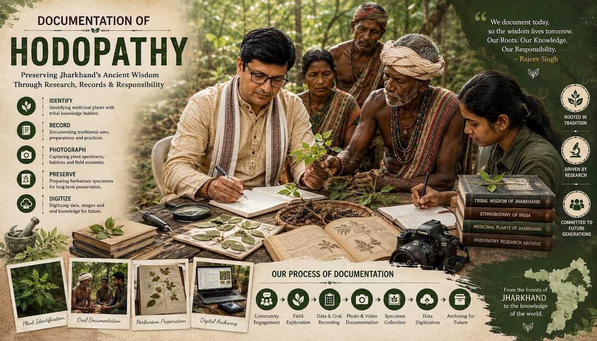 Rajeev Singh preserving Hodopathy through responsible documentation of Jharkhand tribal medicinal plant knowledge and oral traditions
