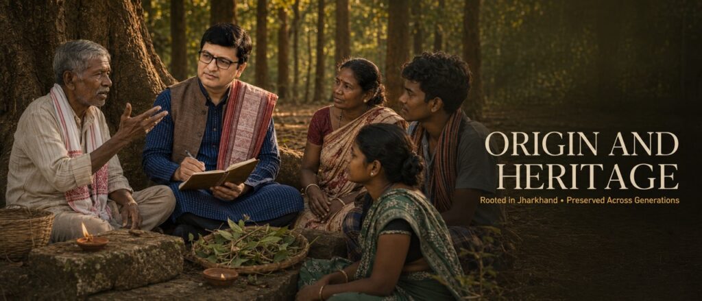 Rajeev Singh documenting the origin and heritage of Hodopathy, Jharkhand
