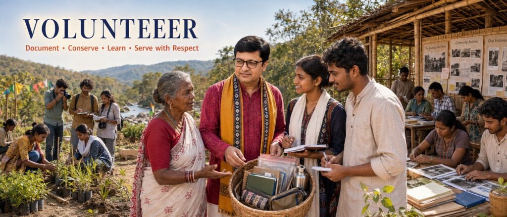 Volunteers supporting Hodopathy documentation, indigenous knowledge and community heritage in Jharkhand with Rajeev Singh