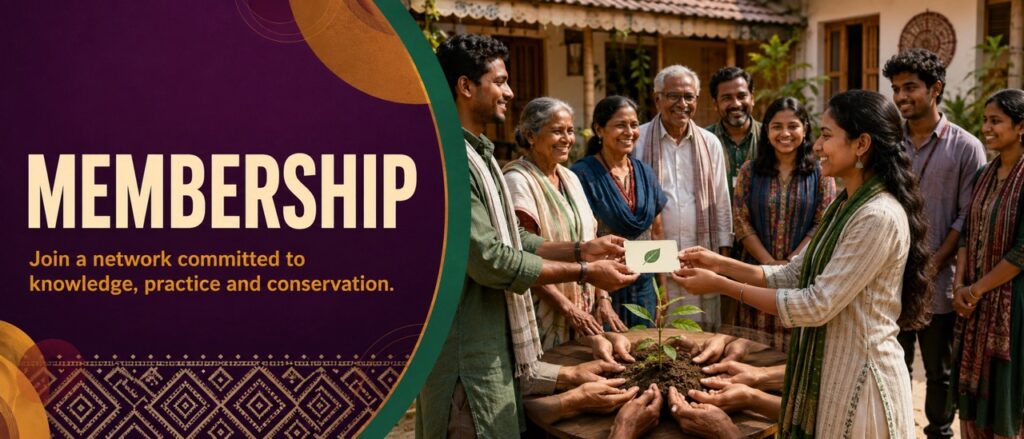 Adivasi community members, youth, and researchers gathering around a central table to join the Hodopathy membership network in Jharkhand, supported by Rajeev Singh.
